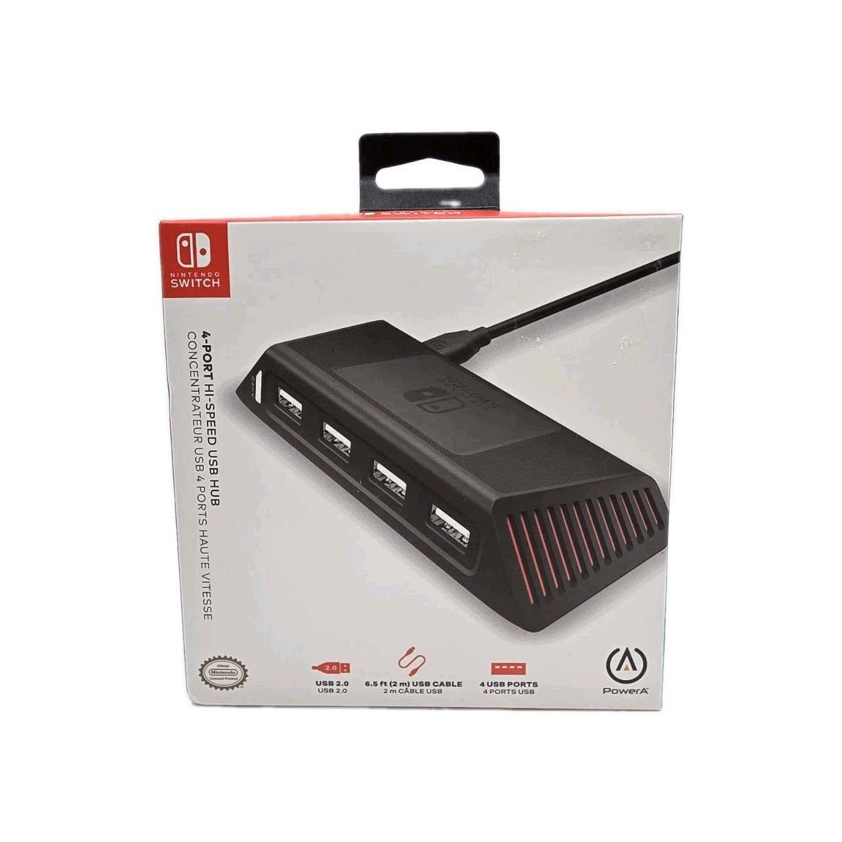 PowerA 4 Port Hi-Speed USB Hub for Nintendo Switch (Sealed)