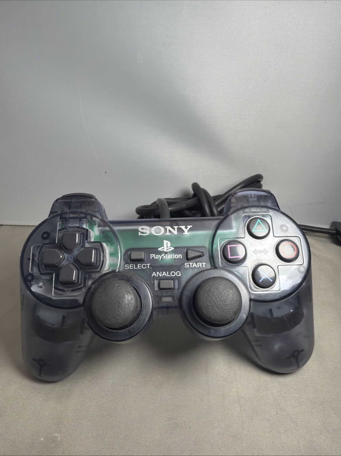 Sony PlayStation 2 PS2 Dualshock Controller Smoke Transparent Clear Gray Slate