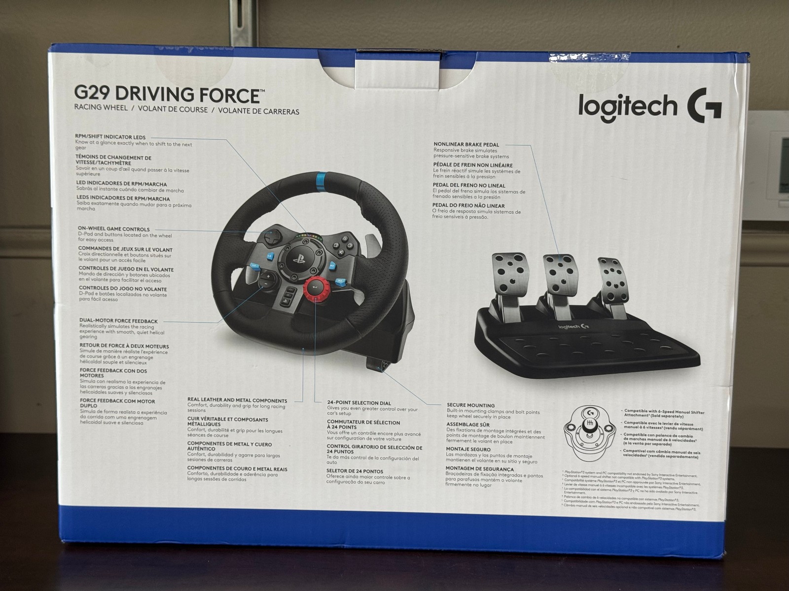 LOGITECH G29 Driving Force Racing Wheel for Playstation & PC (941-000110) SEALED