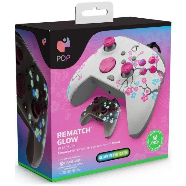 Cherry Blossom Rematch Glow Wired Controller for Xbox One