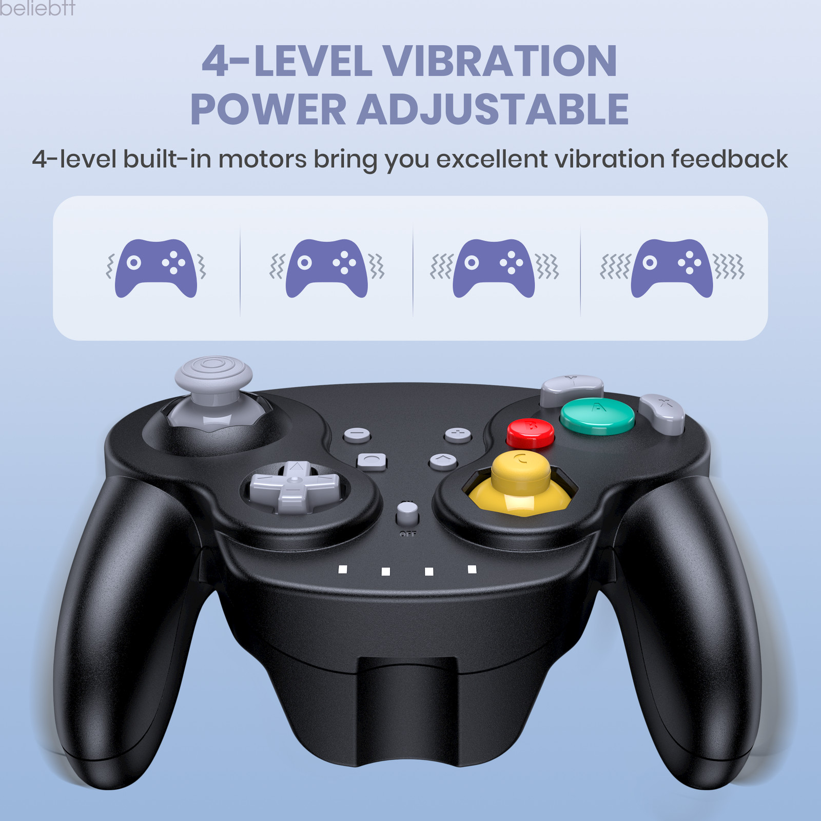 Wireless NFC Gamecube Style Controller for Switch 1/2 PC -/Rumble /Gyro Axis