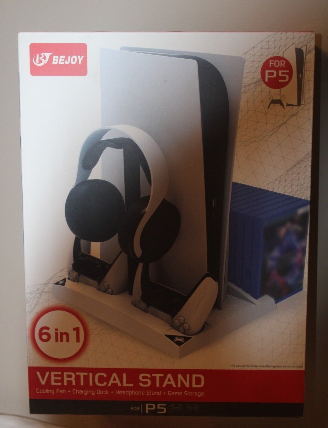 BEJOY Vertical Cooling Fans Stand for PS5 / PS5 Digital Edition