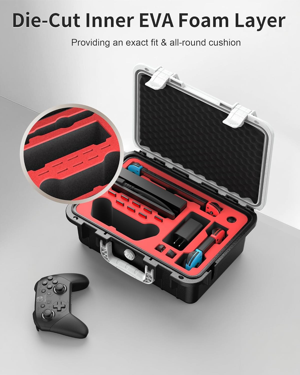 Hard Shell Carrying Case for Nintendo Switch OLED IP67 Waterproof Travel Storage