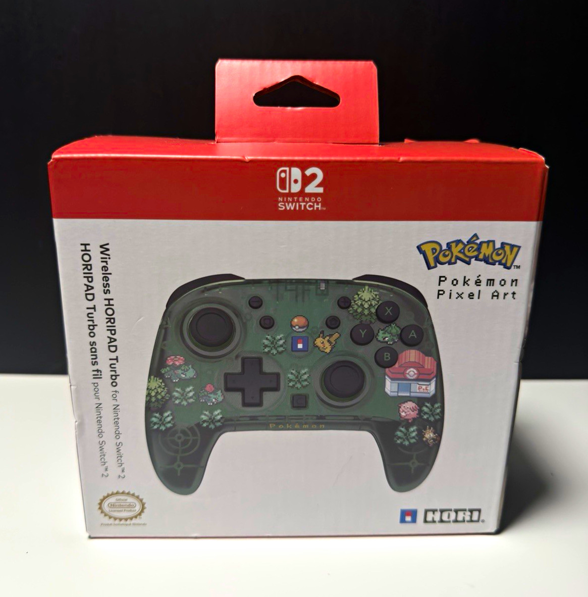 HORI Wireless HORIPAD Turbo Controller Pokémon Pixel Green for Nintendo Switch