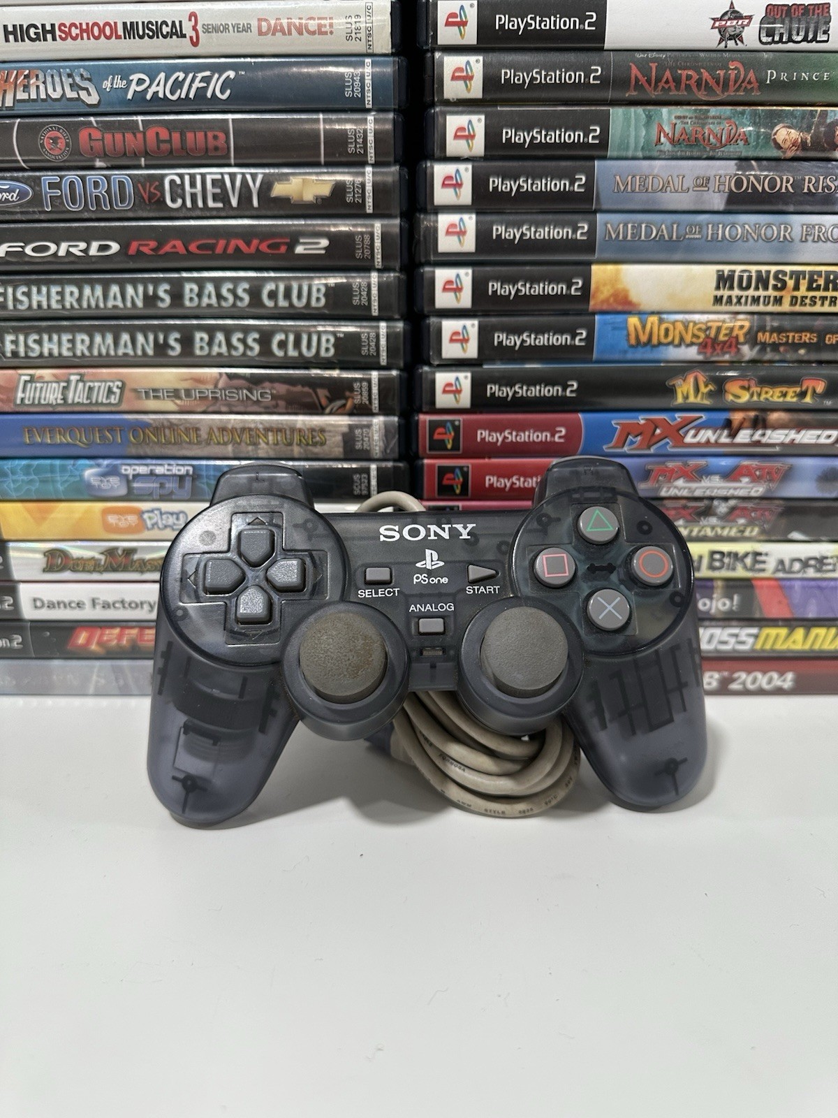 OEM Sony PlayStation PS 1 ONE CLEAR DualShock Analog Controller SCPH-110
