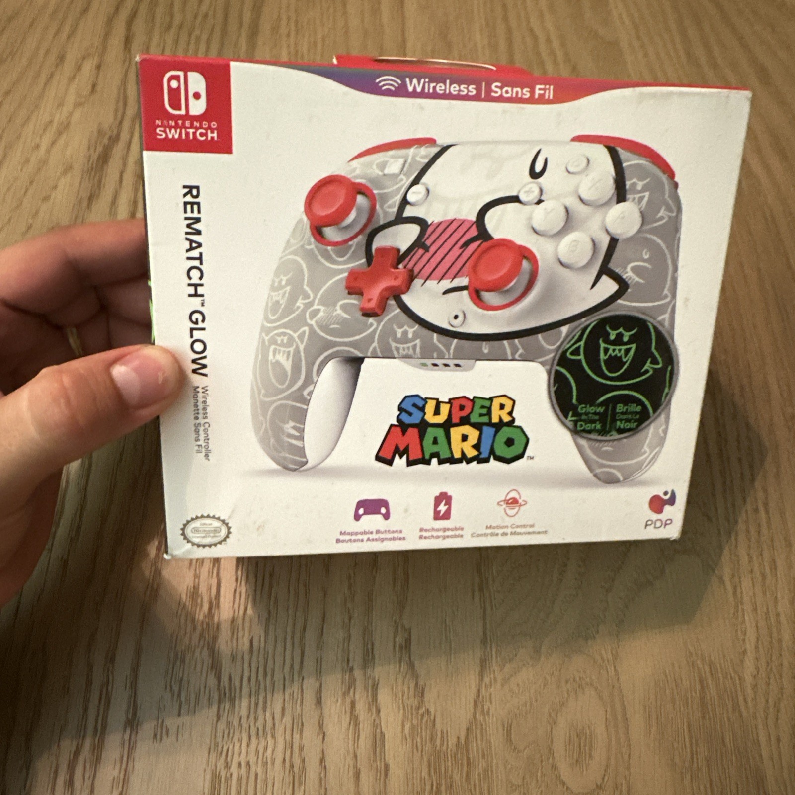 PDP REMATCH GLOW Wireless Controller for Nintendo Switch (BooHoo)