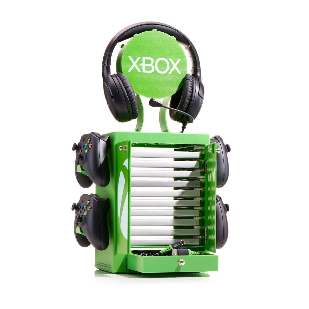 Numskull Official Xbox ‘Green Gaming Locker Controller Holder & Headset Stand