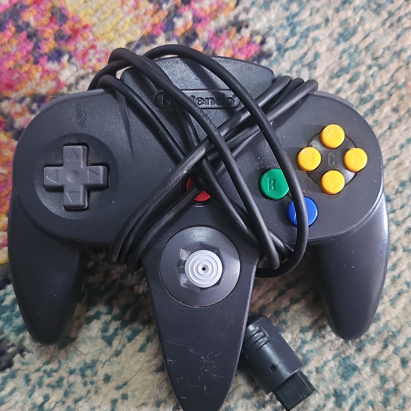 Nintendo Black Wired Controller for Nintendo 64 N64 Console (Plastic)