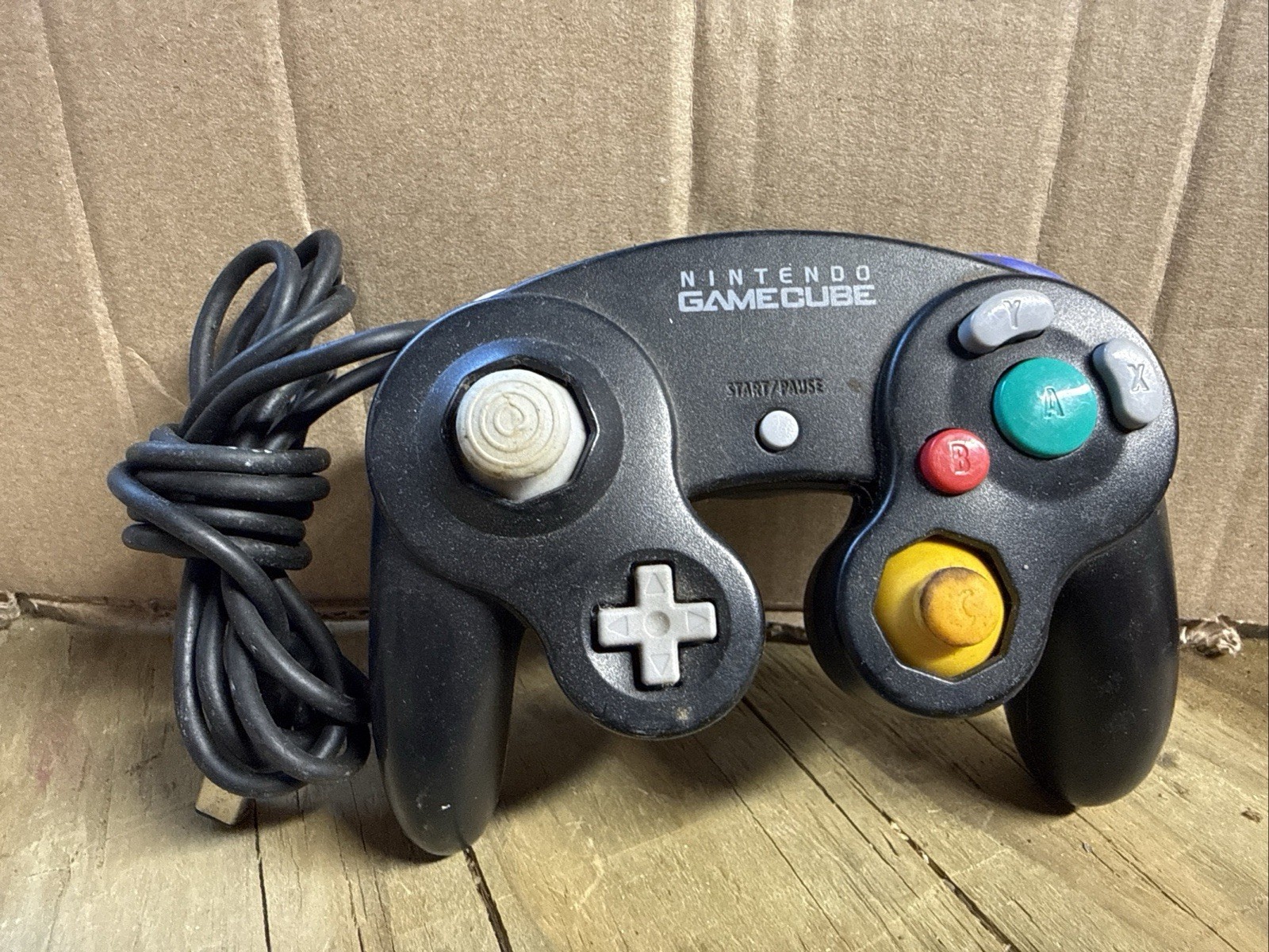 OEM Nintendo GameCube Controller BLACK Original Authentic DOL-003 Parts/Repair