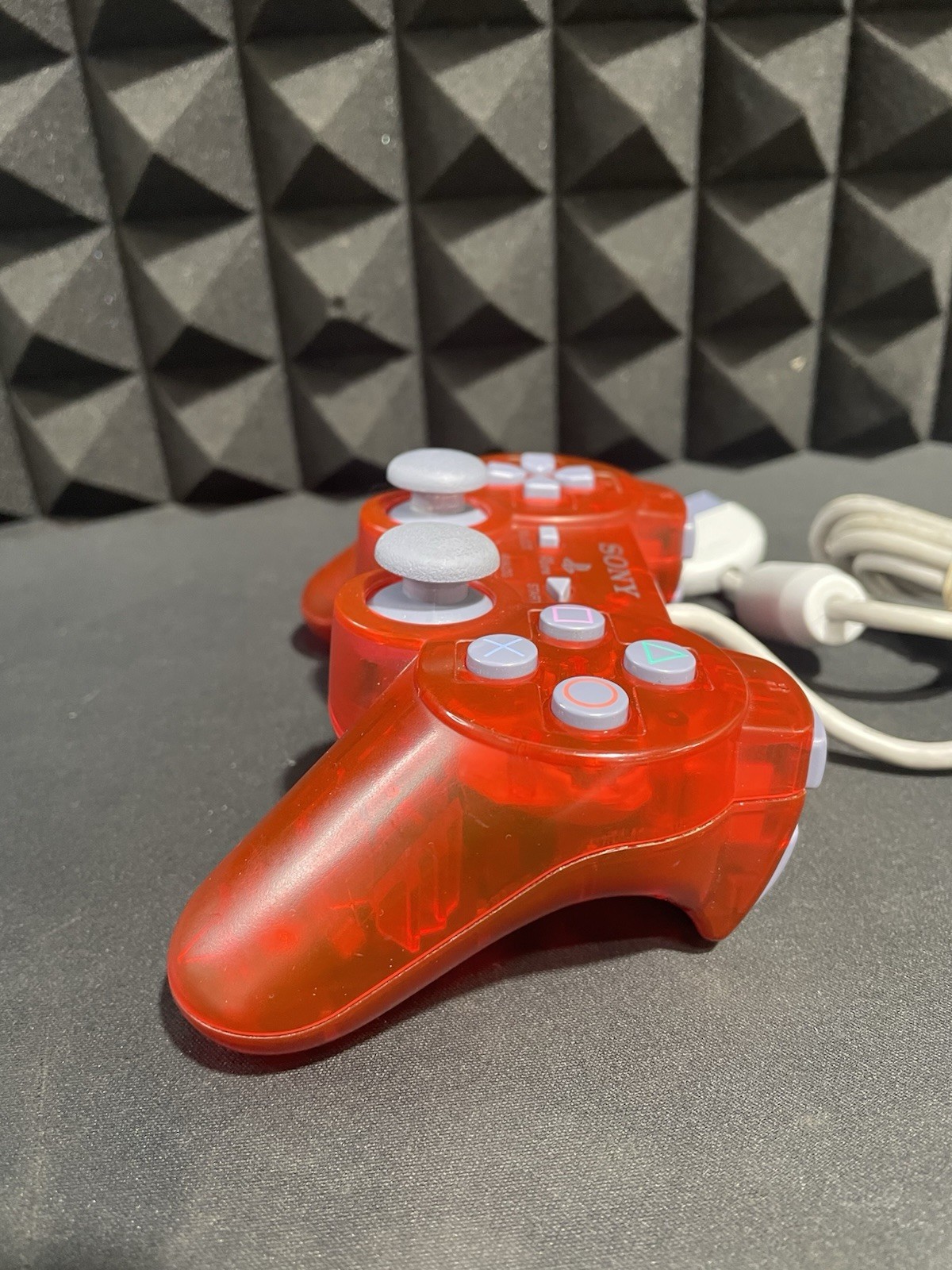 Sony PS One DualShock Analog Controller Crimson Red SCPH-110 Tested