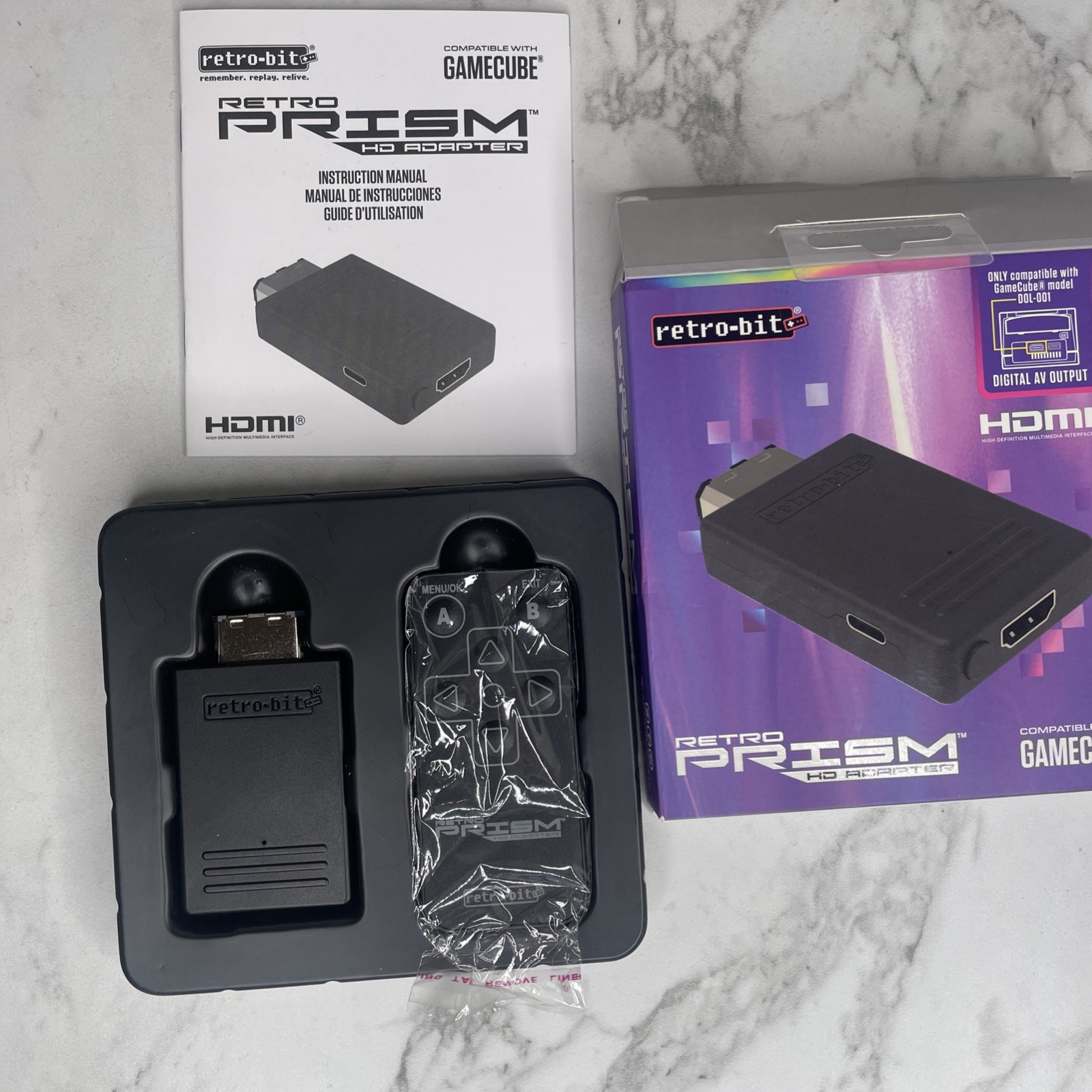 Retro-Bit Prism HDMI Adapter for Gamecube – Black (RB-GC-3063) A13