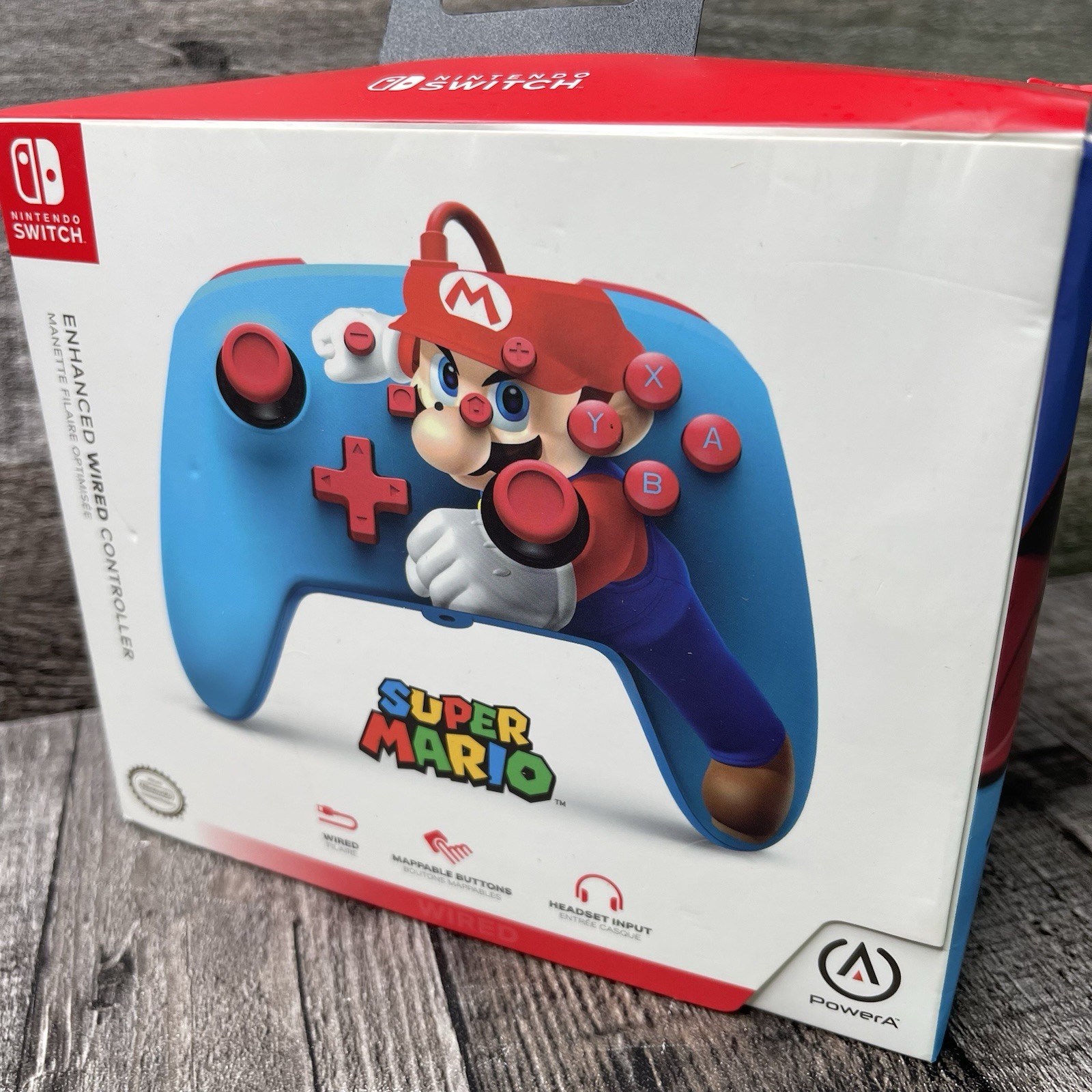 New Nintendo PowerA Enhanced Wired Controller Super Mario Punch