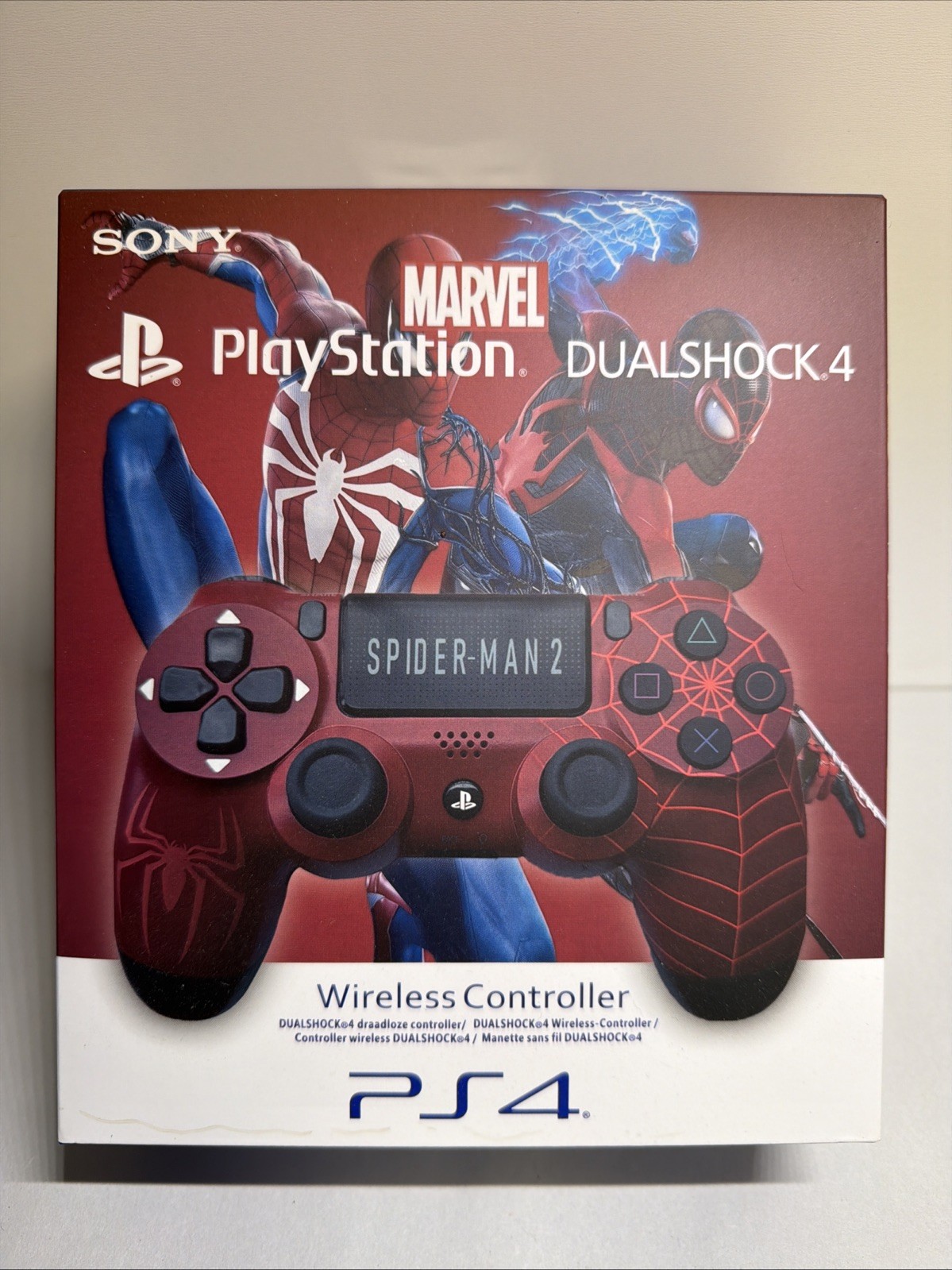 Spider-man Edition DualShock 4 Wireless PS4 Controller w/ Built-In Touchpad