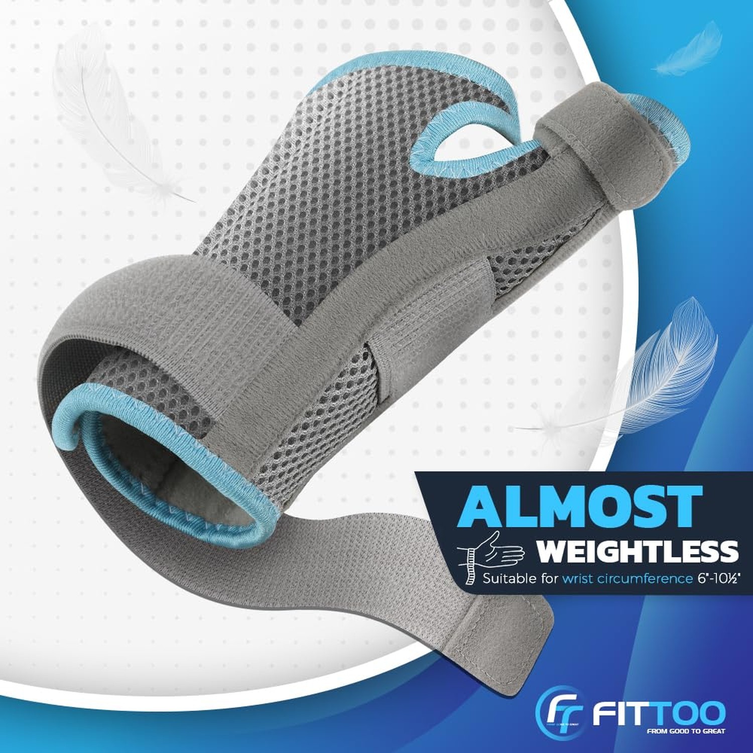 FITTOO Thumb & Wrist Brace for Men and Women -CMC Thumb Brace Spica Splint fo…