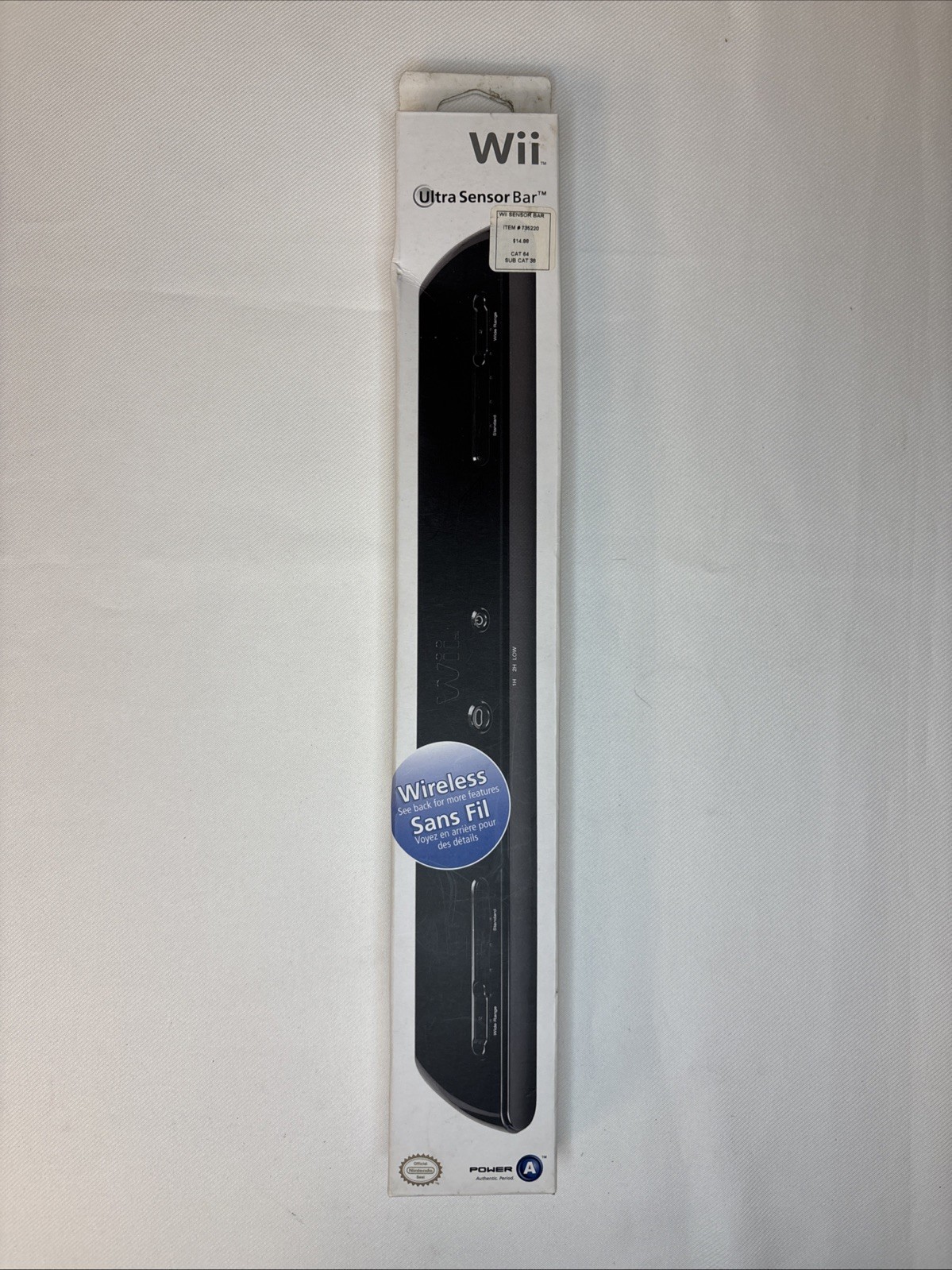Nintendo Wii / Wii U Wireless Ultra Sensor Bar Power A BLACK Extended Range NEW