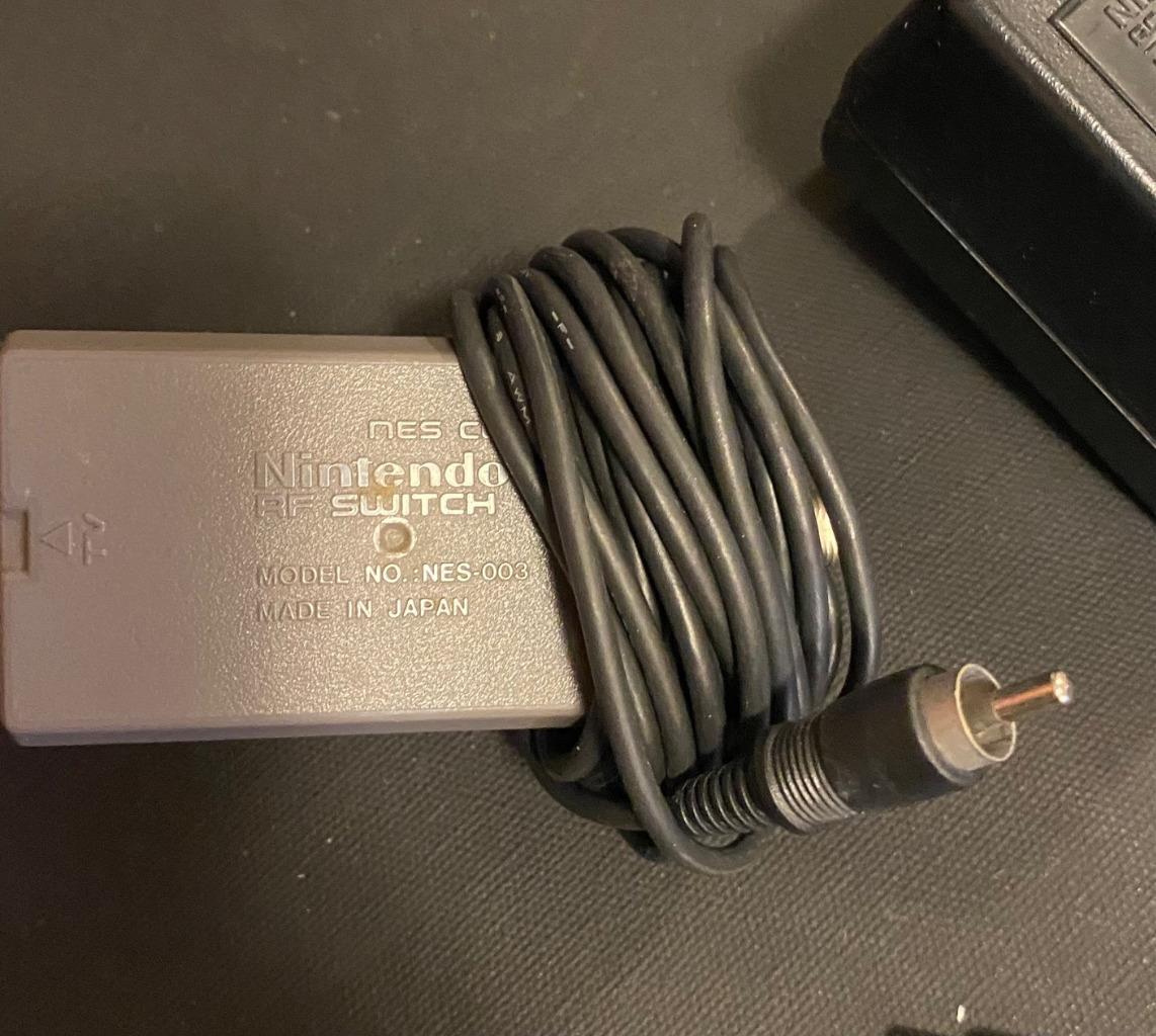 Nintendo original 1990s AC Adapter NES-002 & RF Switch NES-003