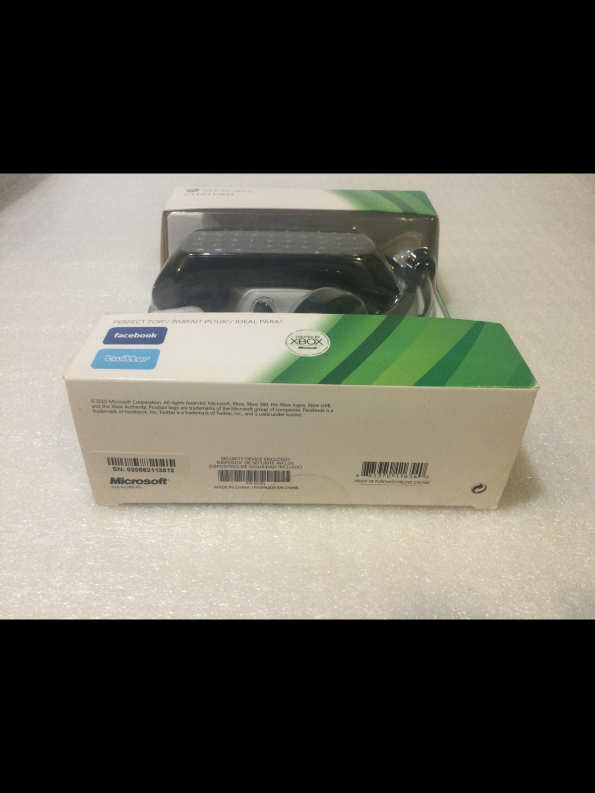 Microsoft XBOX 360 CHATPAD & HEADSET Bundle Official Keypad Chat Pad UNUSED MINT