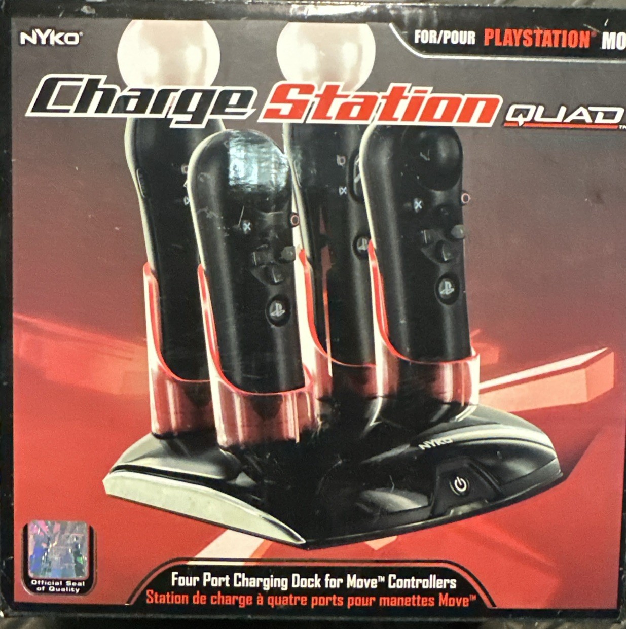 🔥Nyko Charge Station Quad 4-Port Charging Dock For PS3 Move Controllers