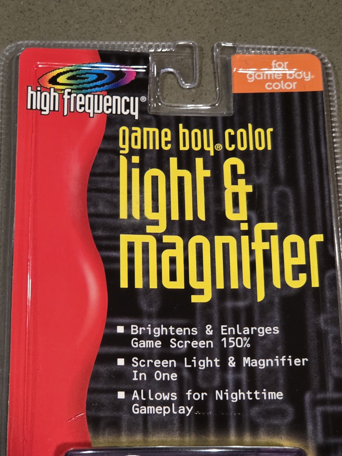 NOS High Frequency GameBoy Color Light And Magnifier Atomic Purple 1998 ToysRus