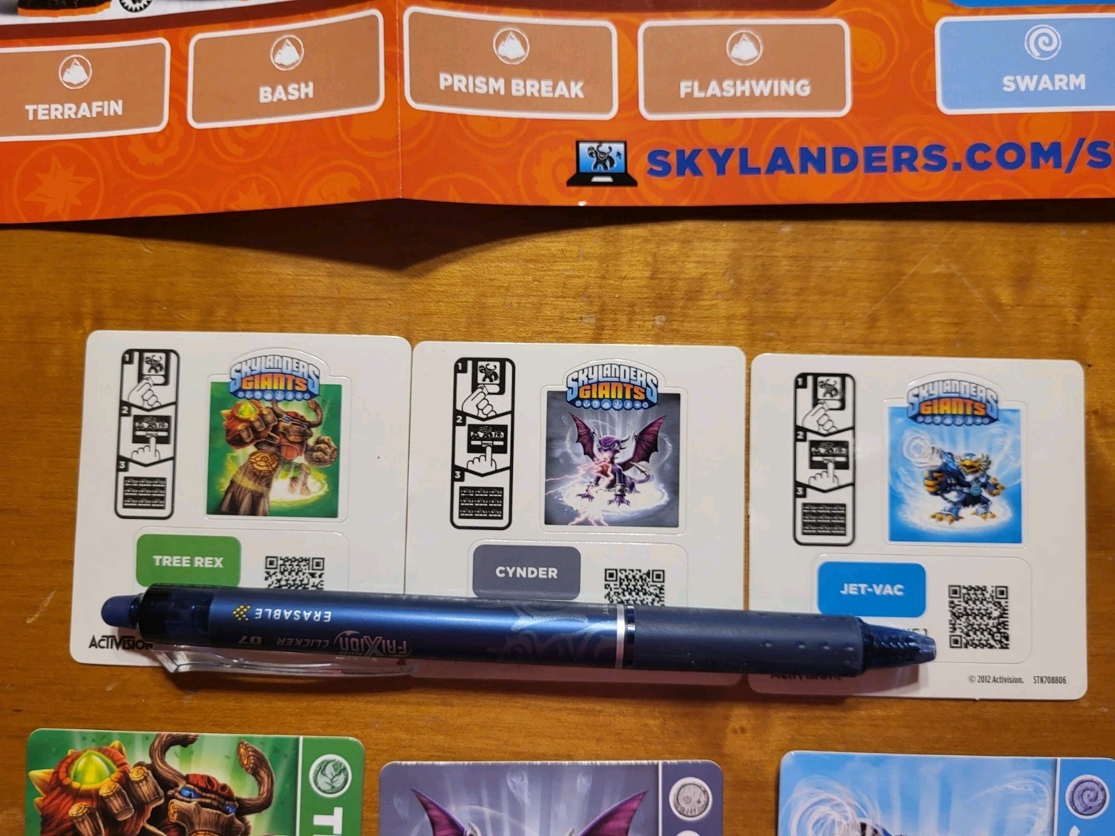 Skylanders Giants Starter Pack Stickers Poster Character Cards Manuals ONLY