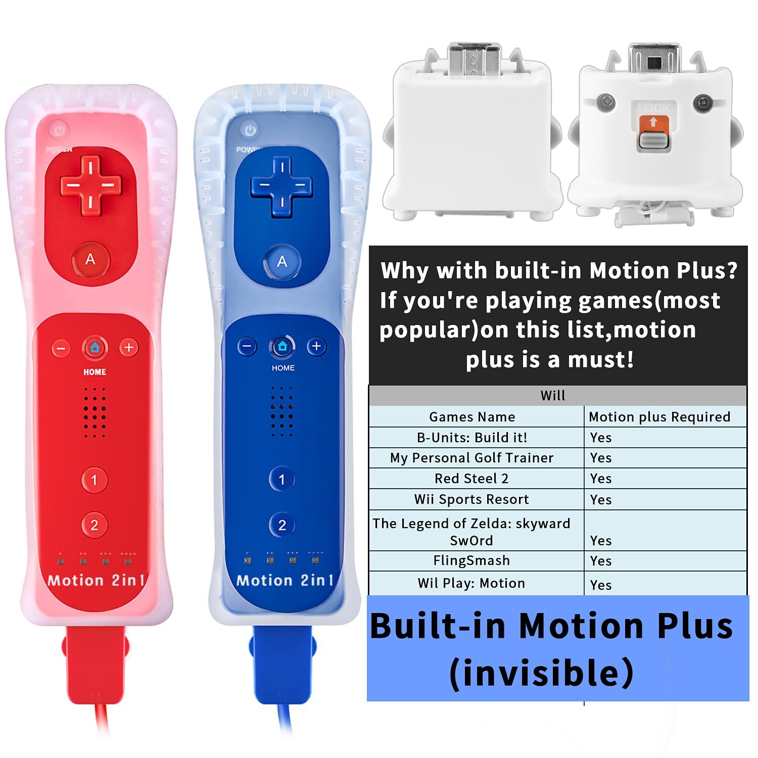 Wii Remote Motion Nunchuck Controller Gamecube Gamepad for Nintendo Wii Console