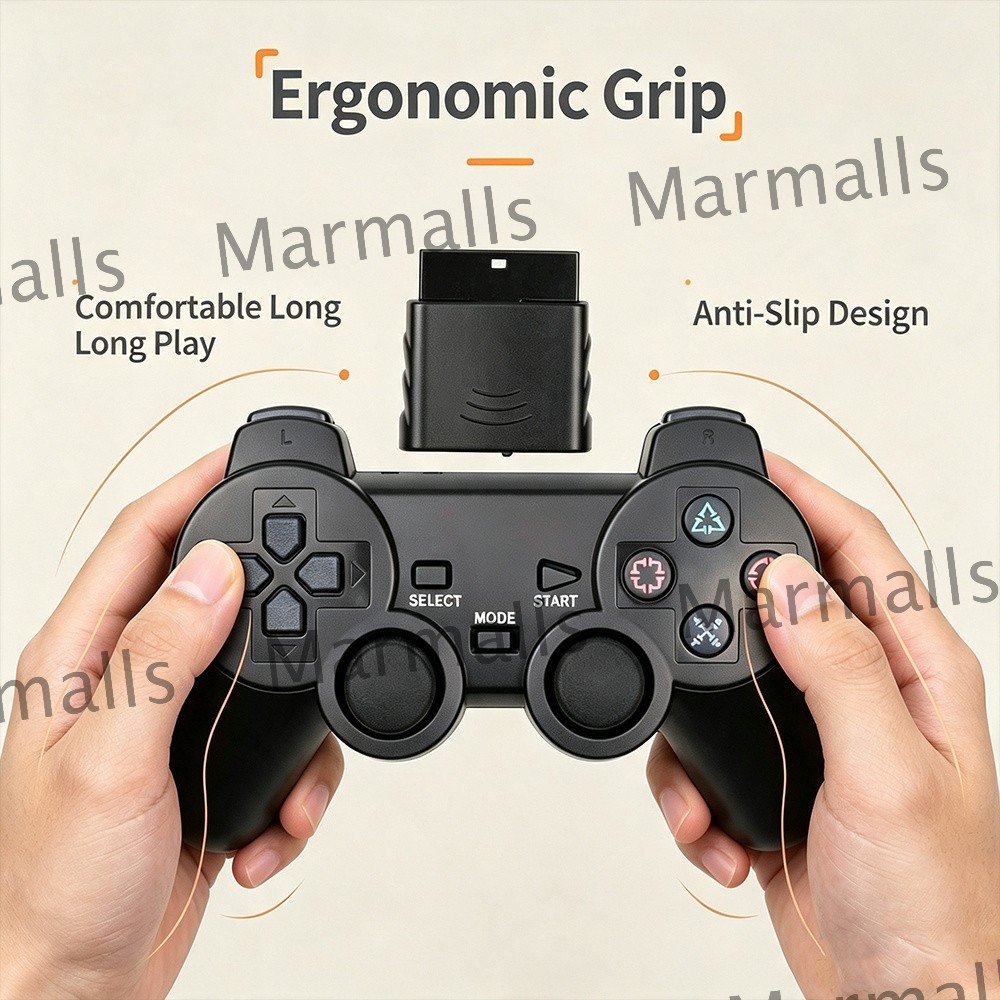 Wireless Controller For Sony PlayStation PS2 2.4GHz Dual Vibration Twin Shock