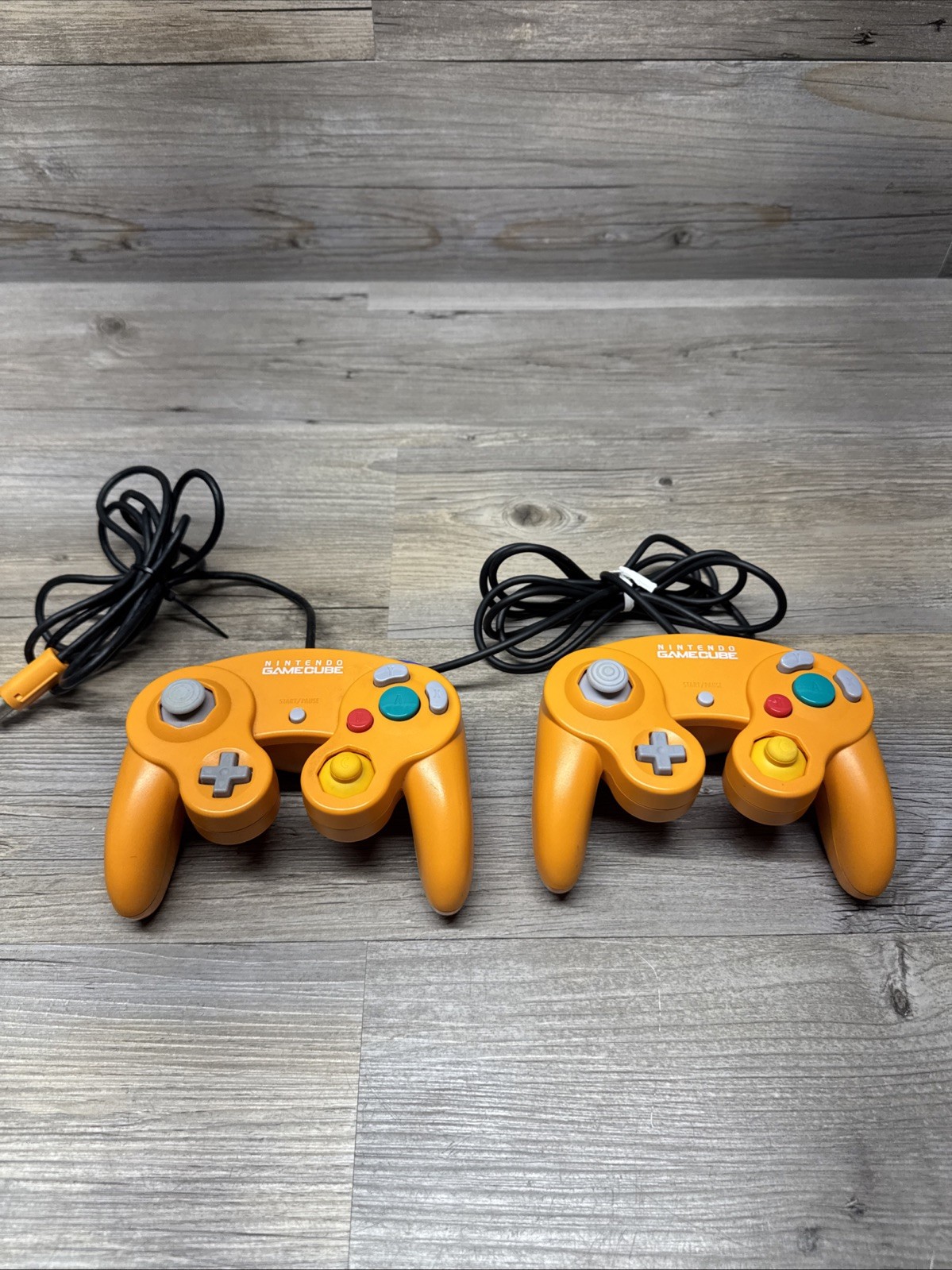 Nintendo Official GameCube Controller Orange Spice NGC Lot Of 2 Tested READ !!!!