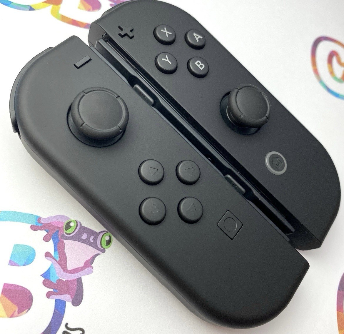 Custom Soft-touch Black Nintendo Switch Joycons Controllers No Drift Sticks