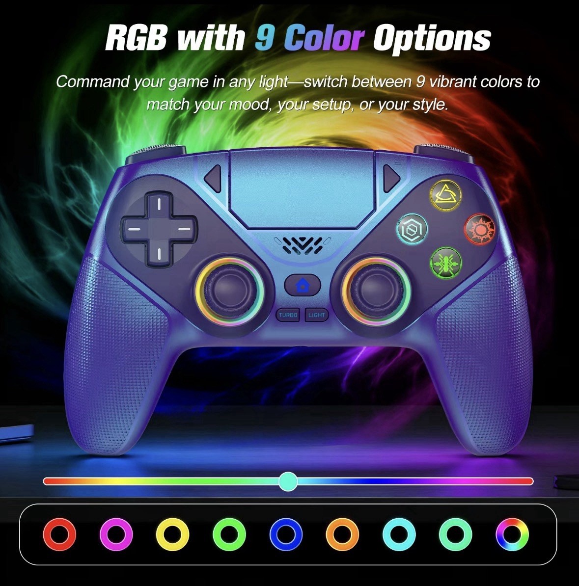FREE SHIPPING! Gamrombo Wireless LED Controller Compatible with PS5 Pro/Slim/Pc