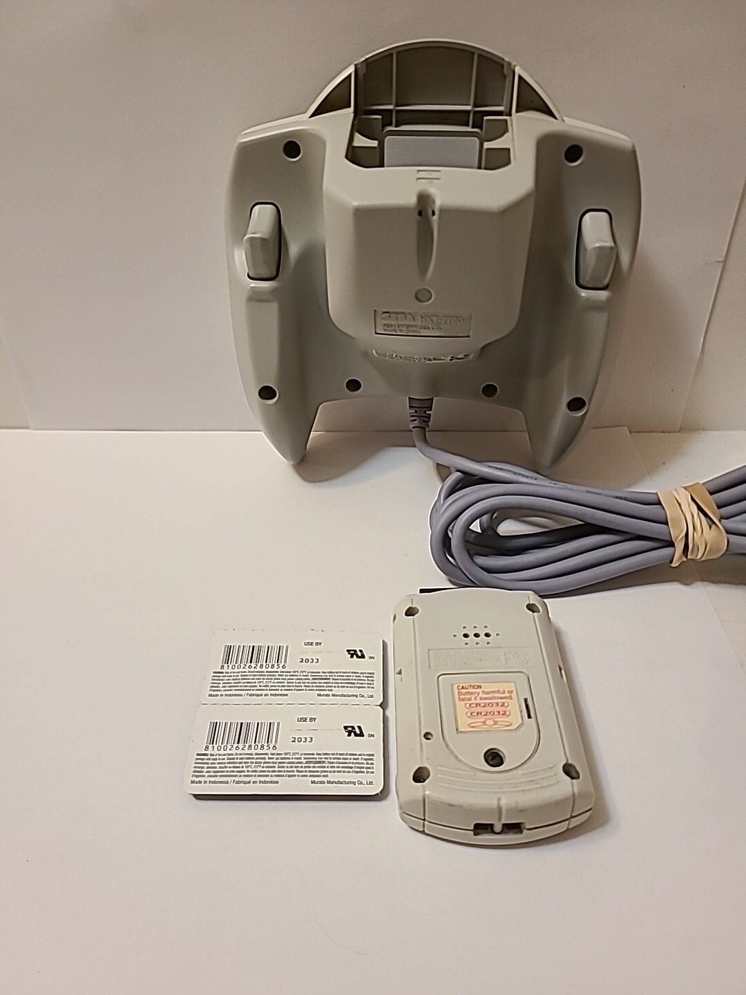 Sega Dreamcast Controller HKT-7700 White Tested With VMU And New Batteries