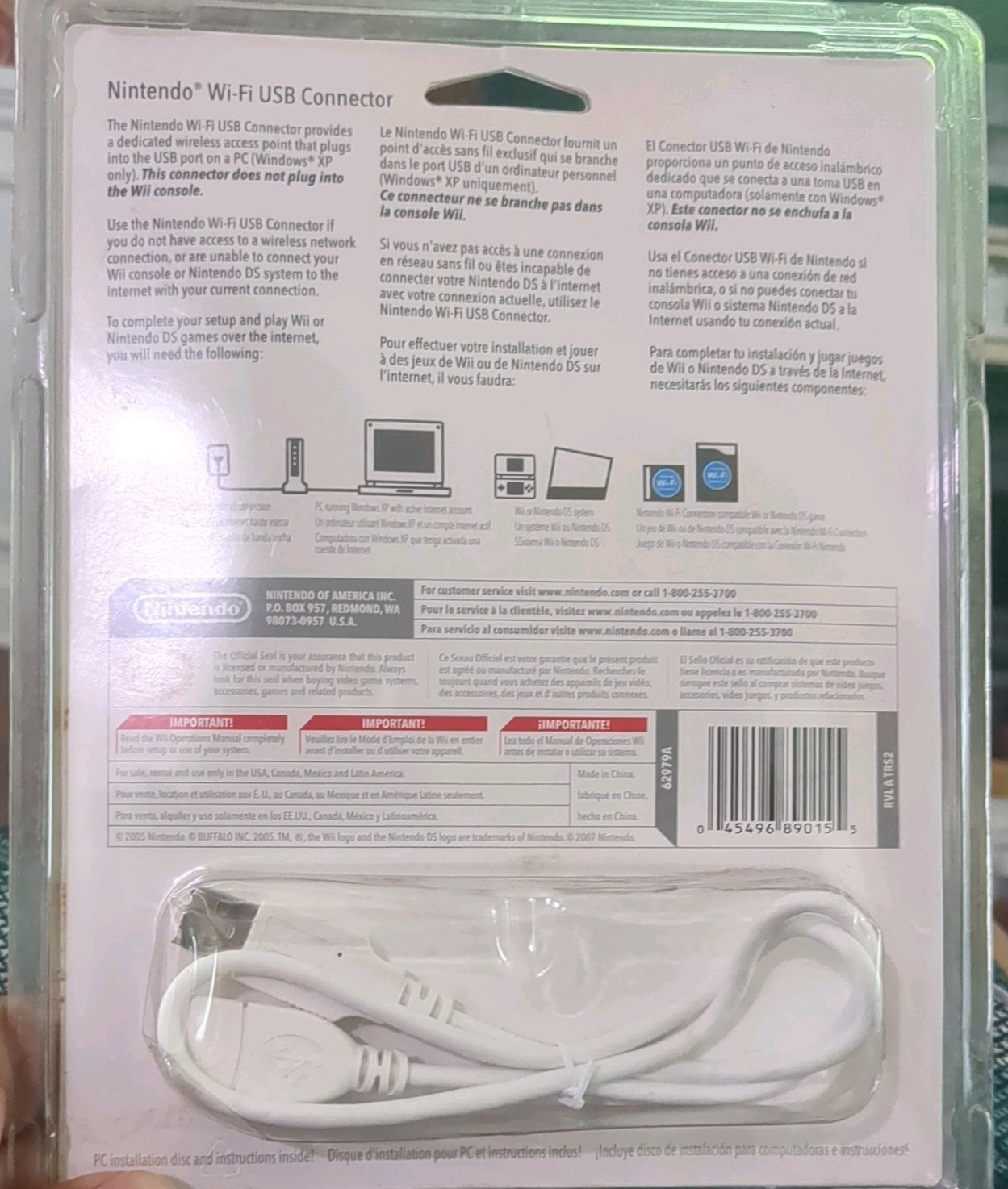 BRAND NEW -Nintendo Wi-Fi USB Connector Wireless Network Adapter Wii Nintendo DS