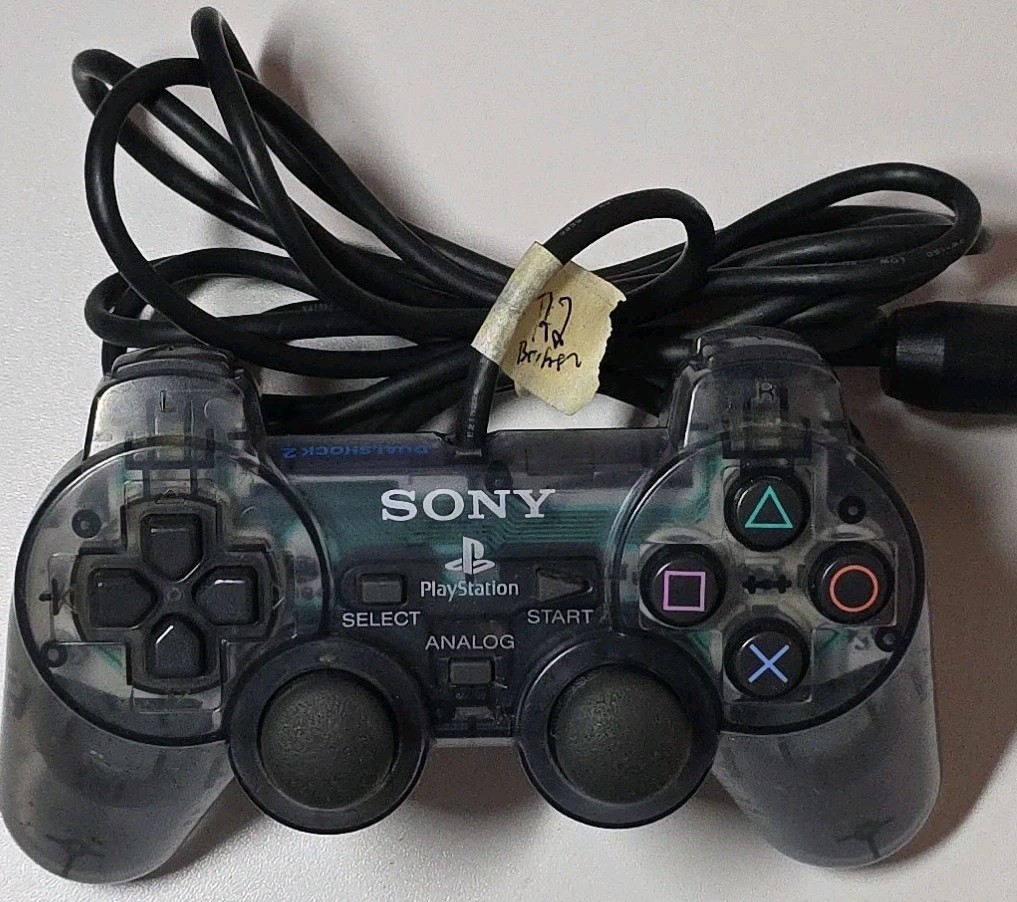 Smoke Clear Dual Shock 2 Controller Sony PlayStation 2 PS2 – Read Description