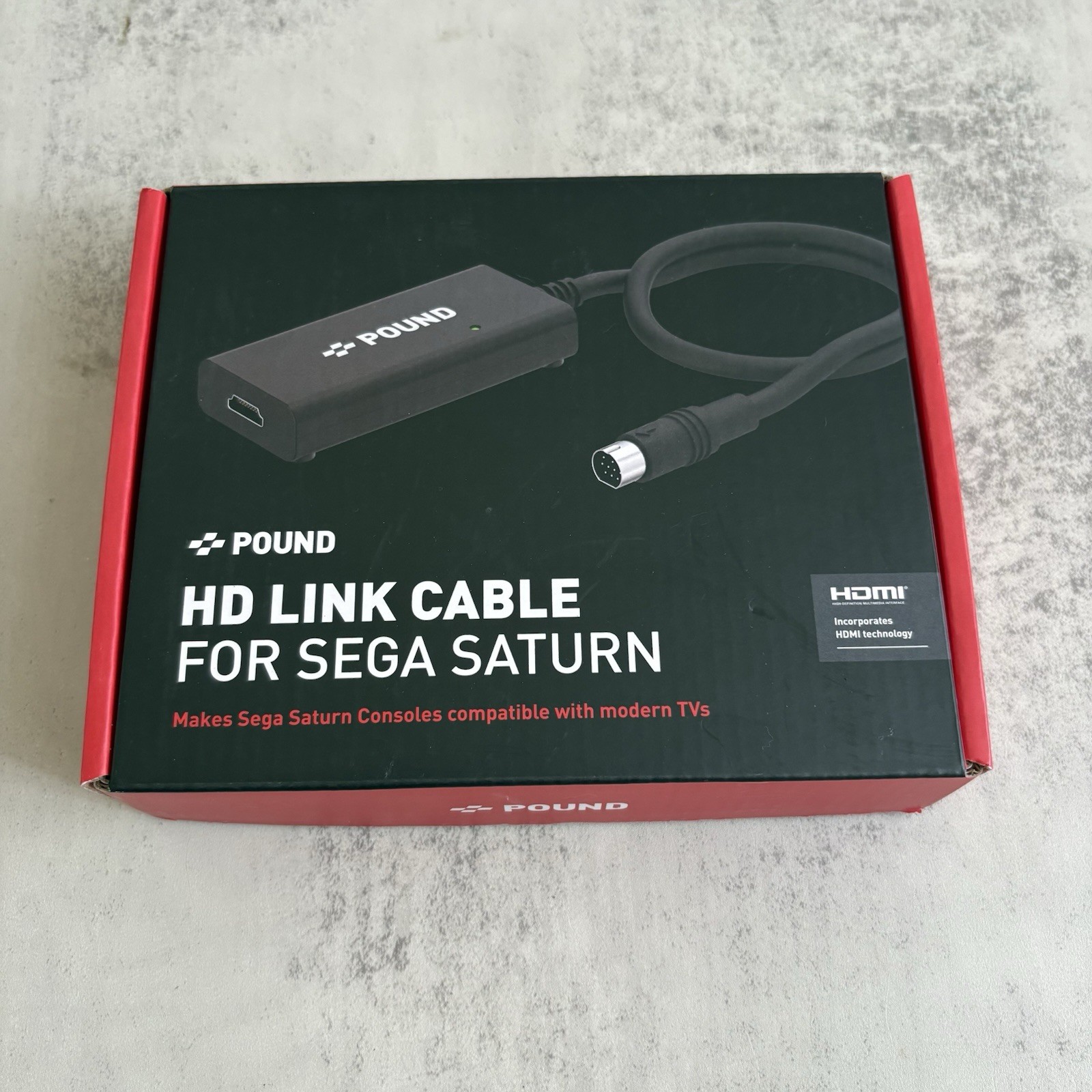 POUND HD Link Cable Compatible with Sega Genesis – HDMI RGB Black