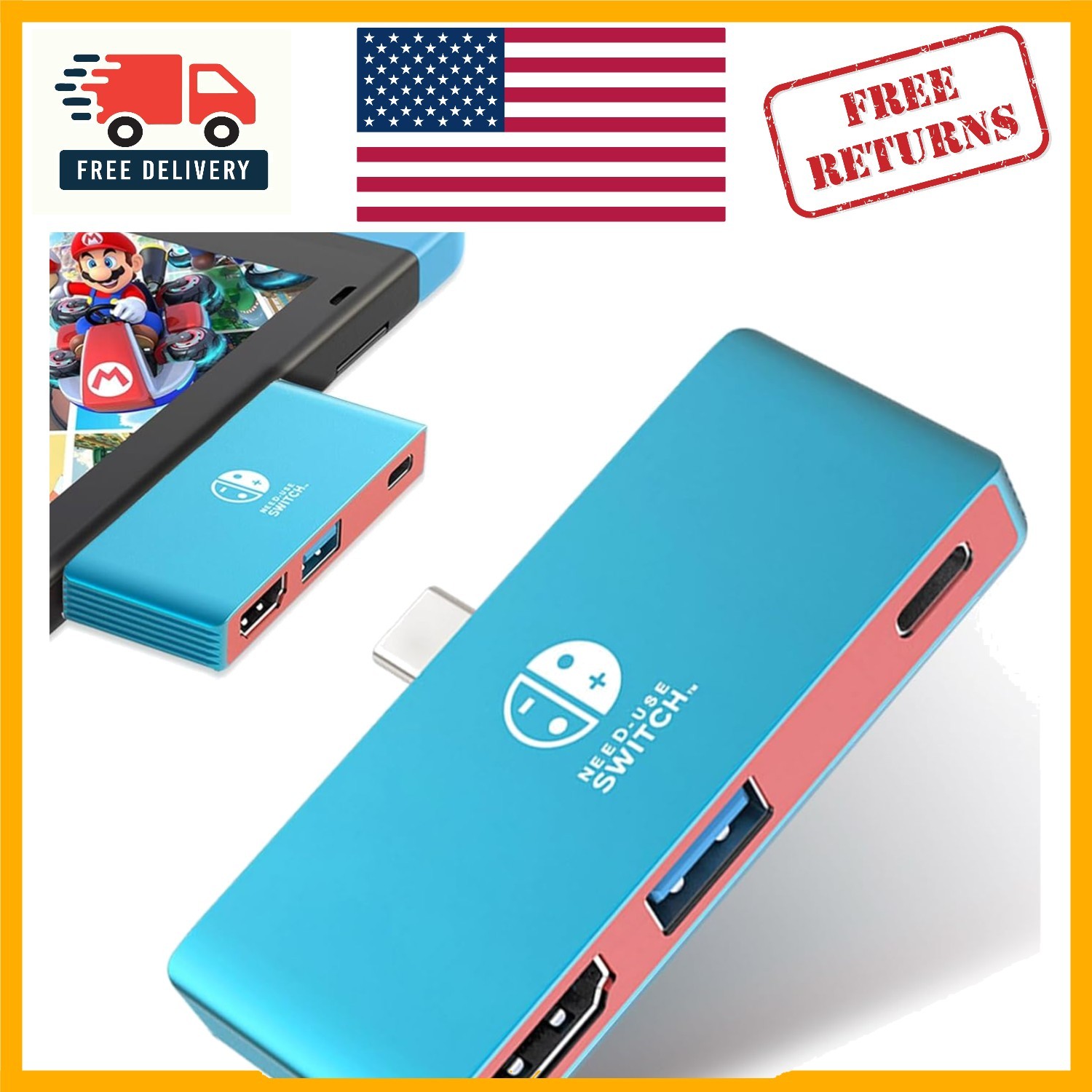 Portable Switch Dock: 4K Output, USB-C, and Heat Dissipation Technology