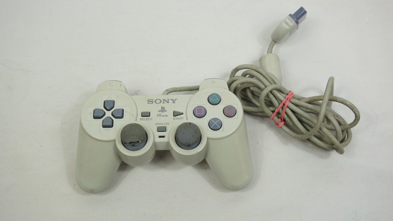 Sony PlayStation 1 PS1 PSOne Controller OEM White Dual Shock SCPH-110 AS IS Part