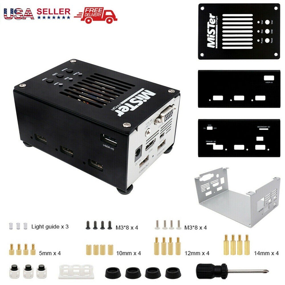 Mister FPGA Metal Case Kit for DE10-Nano USB Hub 2.1 and IO Board Stack