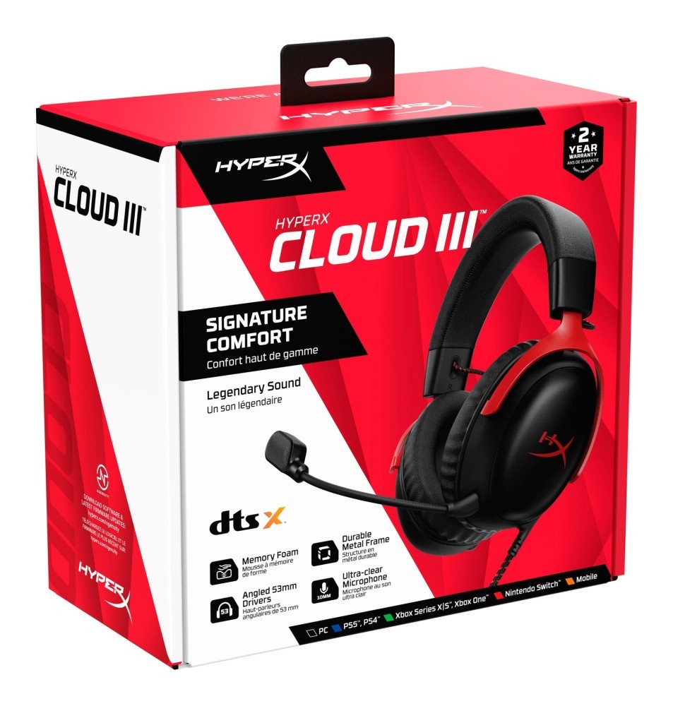 HyperX Gaming Headset CLOUD III Black and Red