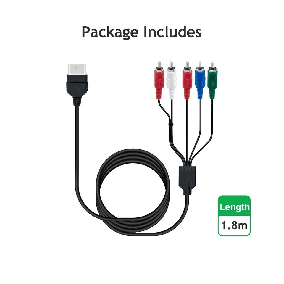 Xbox Component Video Audio HD Cable 1.8m for Original Xbox Best Picture Quality