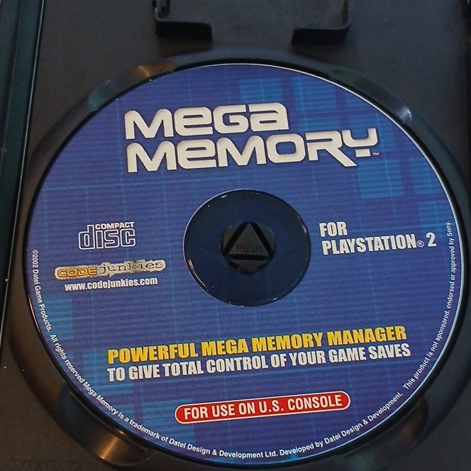 Codejunkies Mega Memory Manager Disc Compact Disc for Sony PlayStation 2 PS2