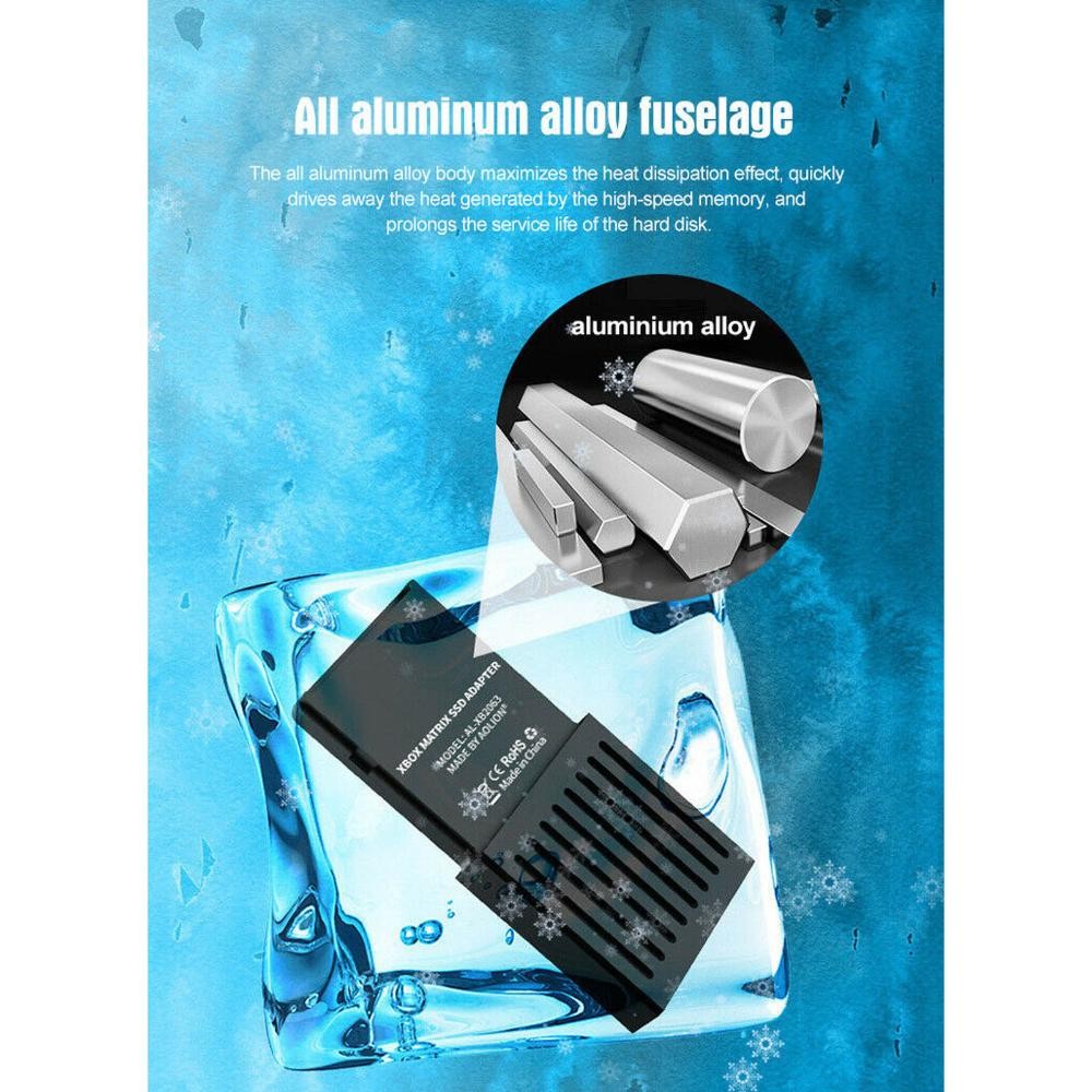 Alloy External SSD M.2 Hard Drive Expansion Card Box for Xbox Series X/S Console