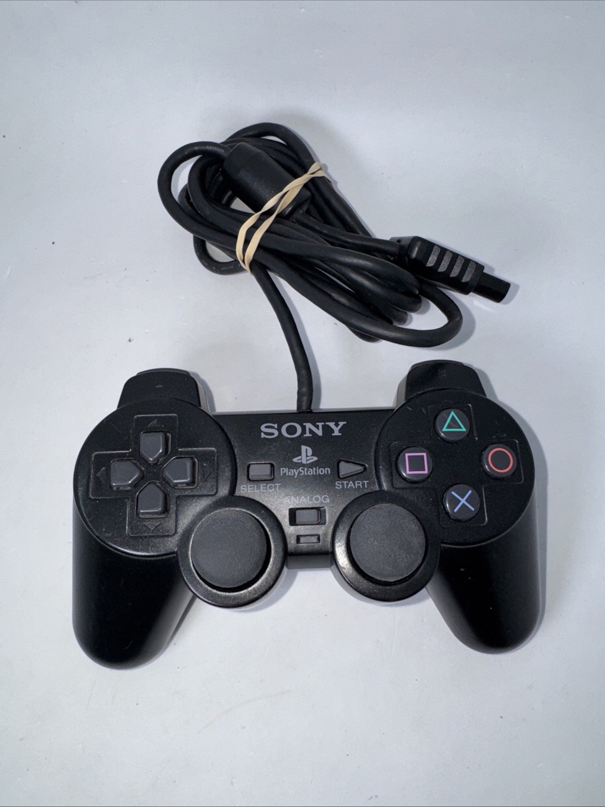 Sony Playstation PS2 Black Controller SCPH-10010 OEM Tested #1