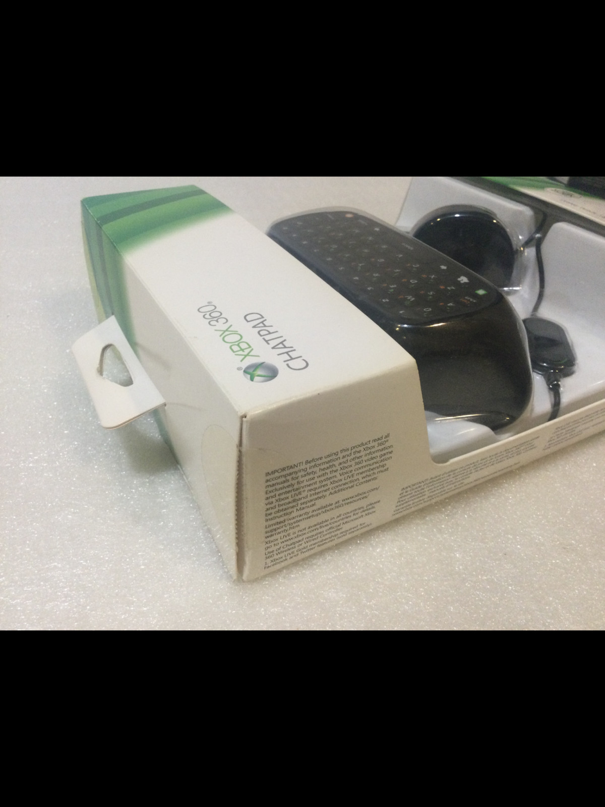 Microsoft XBOX 360 CHATPAD & HEADSET Bundle Official Keypad Chat Pad UNUSED MINT