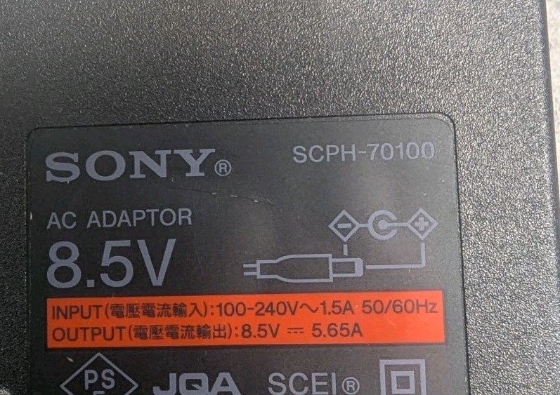 Sony Playstation 2 PS2 Slim AC Adapter Power Supply 8.5v Original Tested