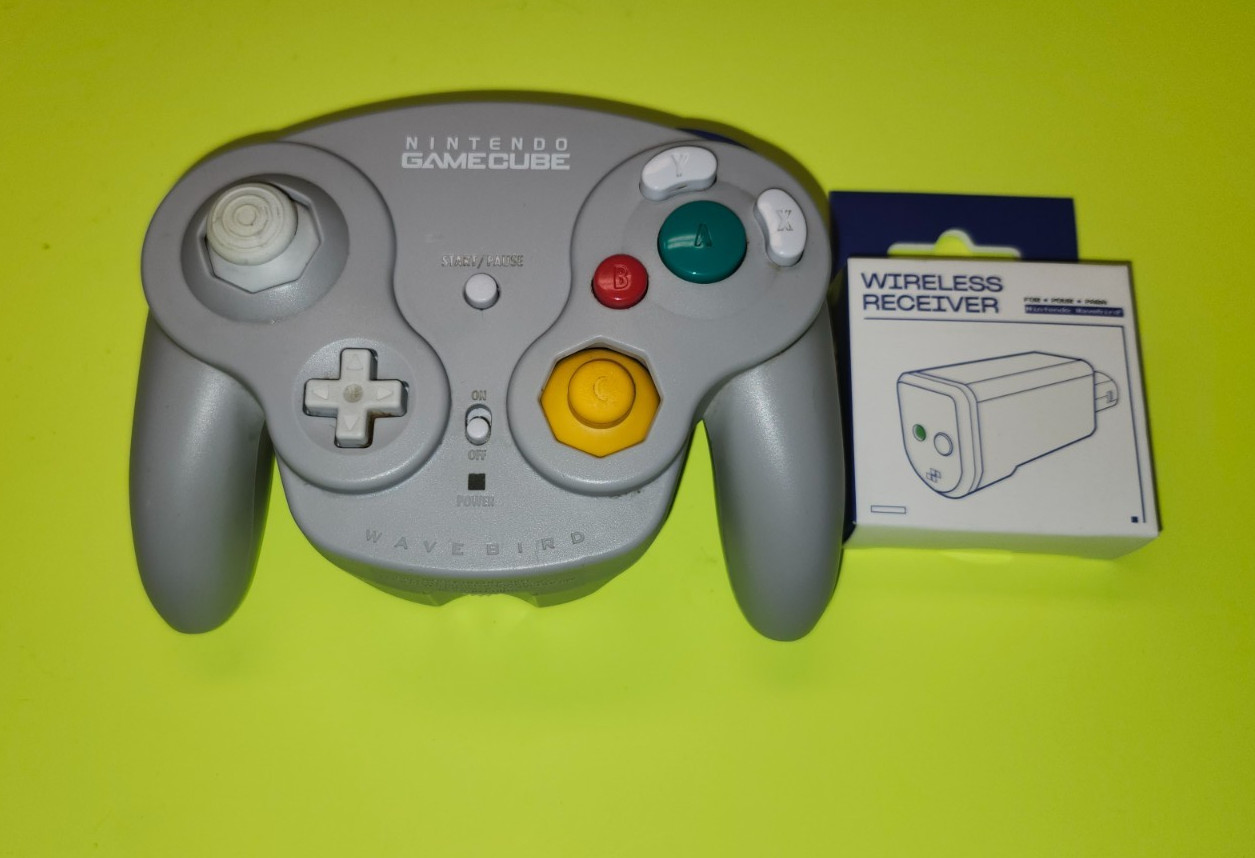 Nintendo GameCube WaveBird Wireless Controller w/ Receiver –Gray Tested