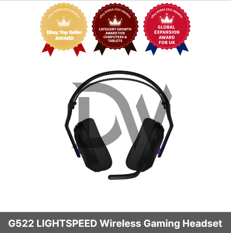 Logitech Korea Official G522 LIGHTSPEED Wireless Gaming Headset Black