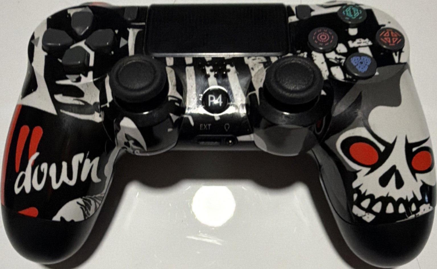 Multicolor Skull Design Wireless Controller for Sony PlayStation 4, Ergonomic