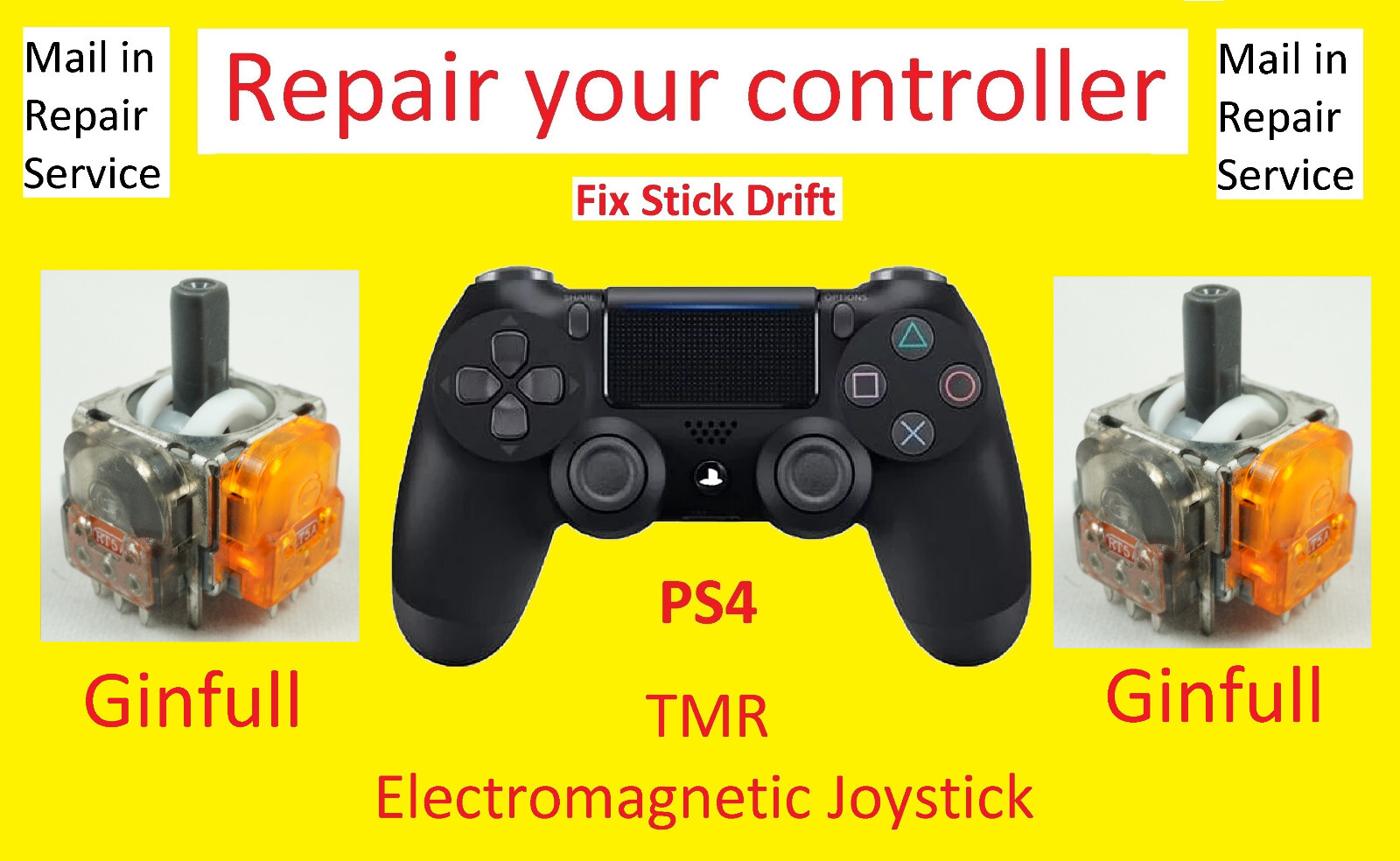 Repair Service – Fix Your Playstation 5 & 4 Controller Stick Drift – TMR Ginfull