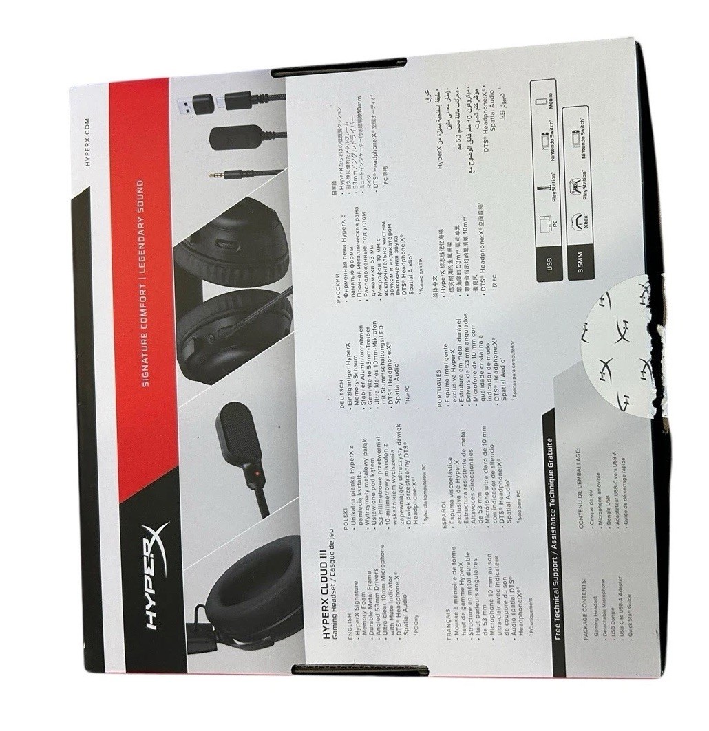 HyperX Cloud III Wired Gaming Headset 53mm Drivers for PC, PS5, Xbox Series X|S
