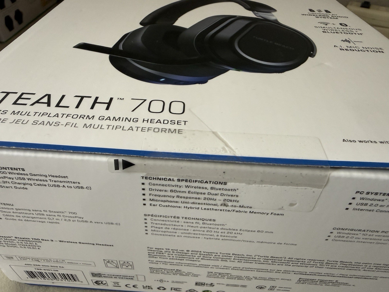 Turtle Beach Stealth 700 Multiplatform Gaming Bluetooth Headset PS5 PC – Sealed!