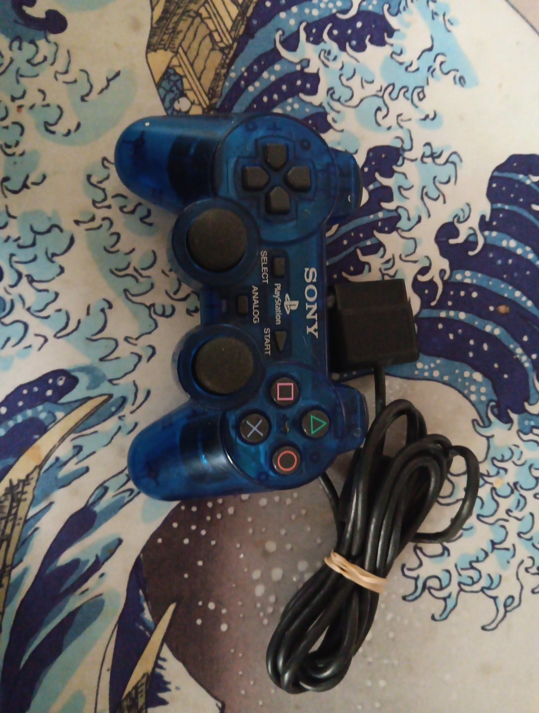 Sony Playstation 2 Dualshock 2 Analog Wired Controller SCPH-10010 – Ocean Blue